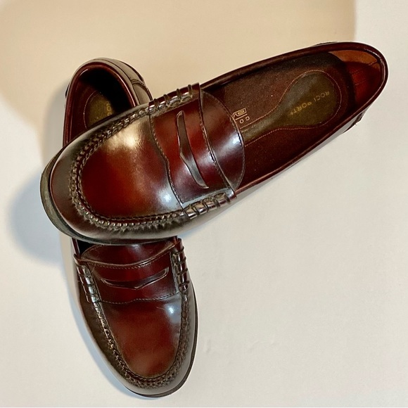 MENS ROCKPORT COMFORT AMX BROWN SHOES SIZE 9.5W - Picture 2 of 8
